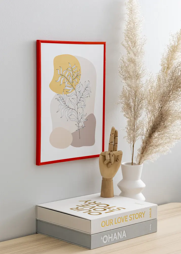 Ram med passepartou Kader New Lifestyle Lichtrood 30x40 cm - Passe-partout Zwart 20x30 cm