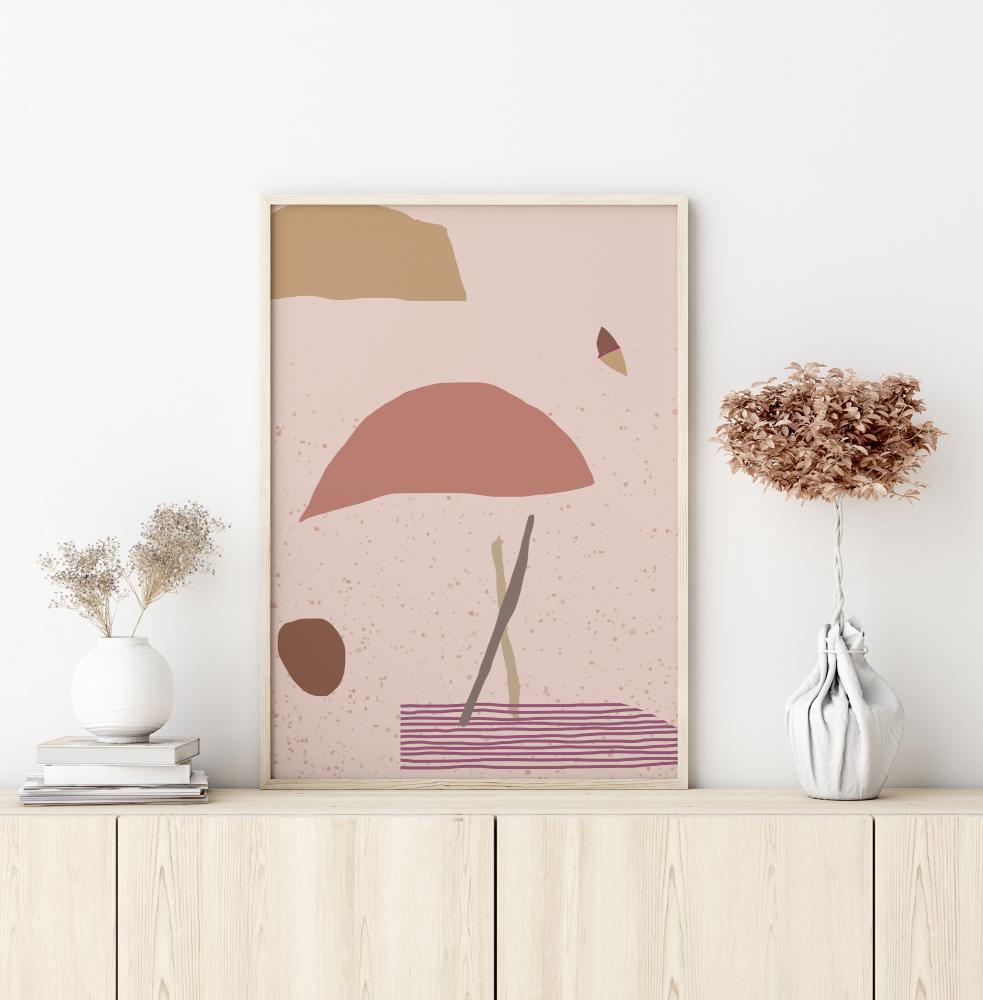 Bildverkstad Abstract Art - Pink Poster