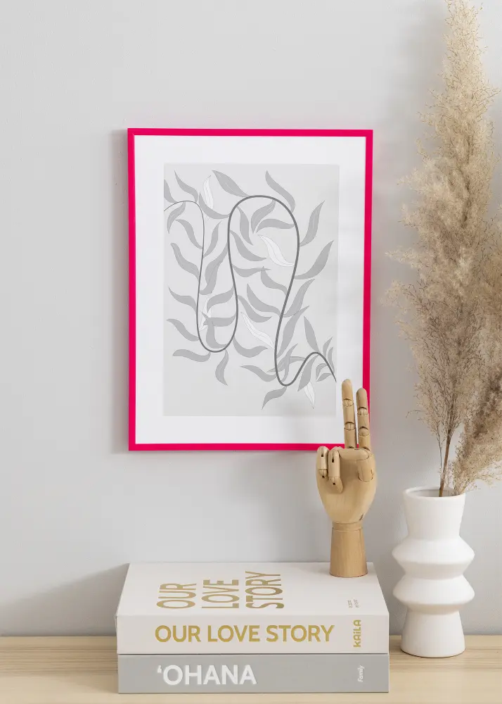 Ram med passepartou Kader New Lifestyle Hot Pink 70x100 cm - Passe-partout Zwart 24x36 inches