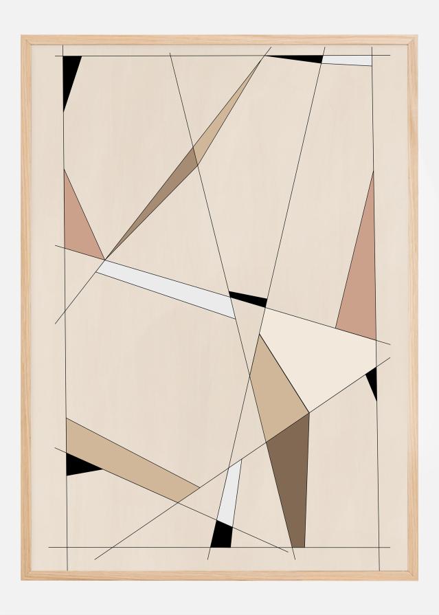 Bildverkstad Geometric Beige art No.1 Poster