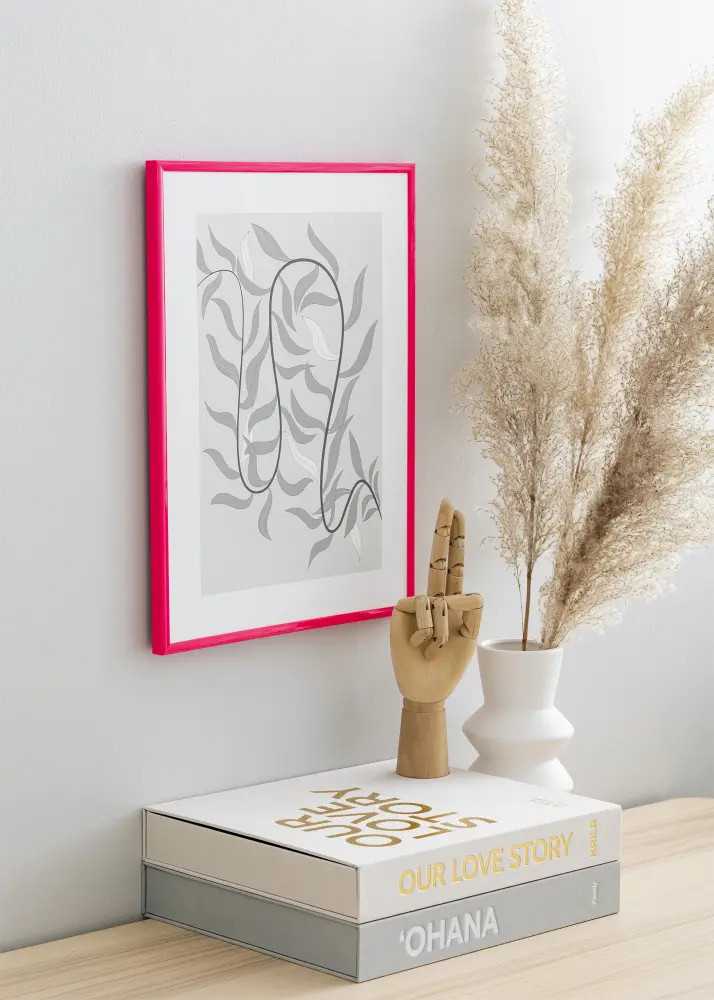 Ram med passepartou Kader New Lifestyle Hot Pink 70x100 cm - Passe-partout Zwart 24x36 inches