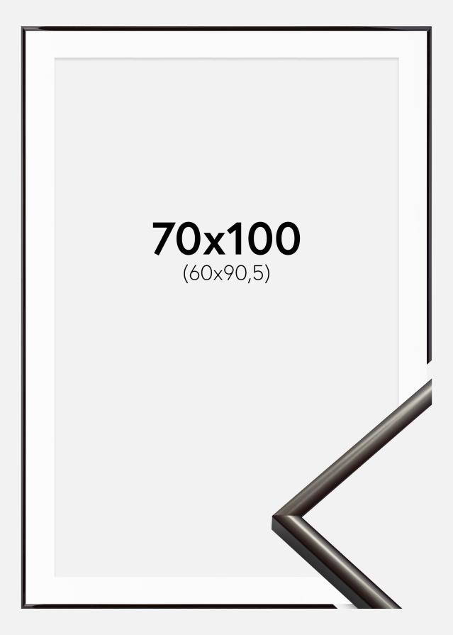 Ram med passepartou Kader New Lifestyle Espresso Brown 70x100 cm - Passe-partout Wit 61x91,5 cm