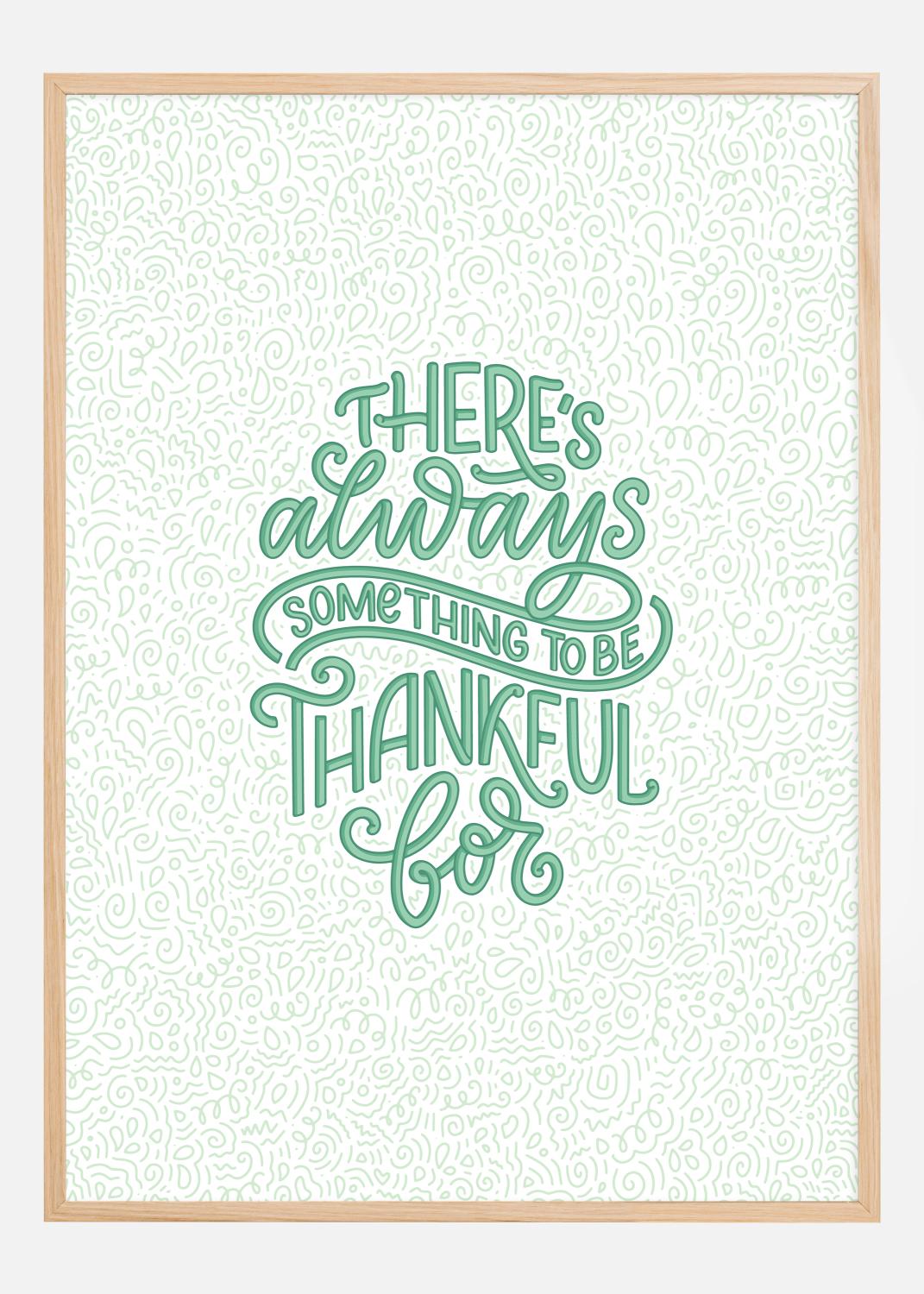 Product Image for So Thankful in Green Poster (21x29.7 cm (A4))