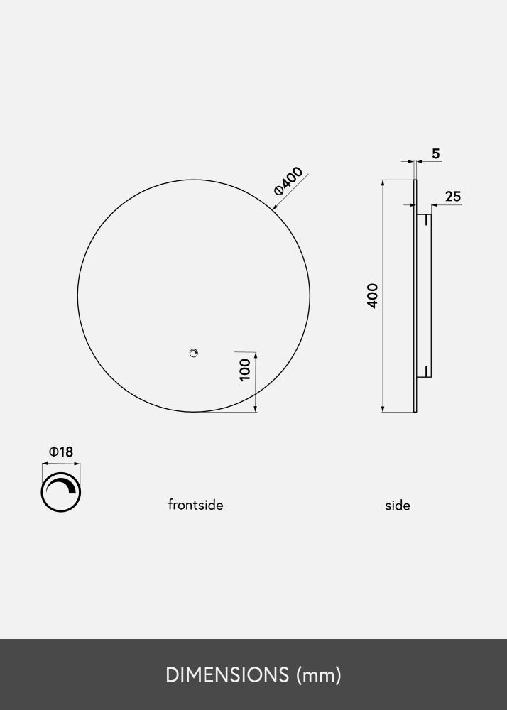 KAILA KAILA Spiegel LED 40 cm Ø