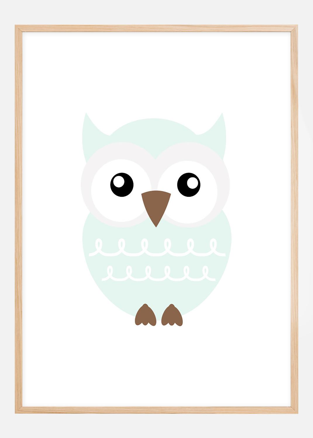 Product Image for Uil Solo - IJsblauw Poster (70x100 cm)