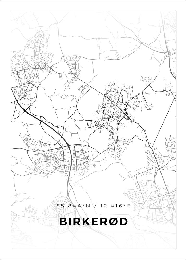 Bildverkstad Map - Birkerød - White Poster