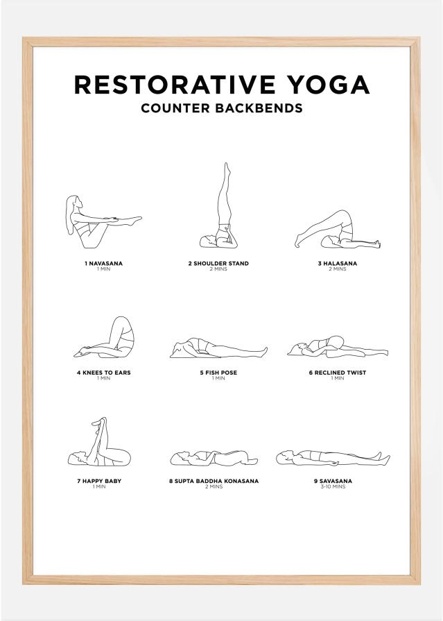 Bildverkstad Restorative Yoga - White Poster