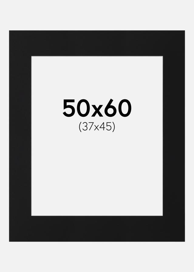 Artlink Passe-partout Zwart Standaard (Witte kern) 50x60 cm (37x45)