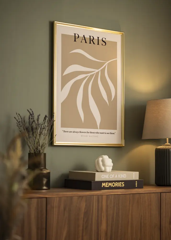 Ram med passepartou Kader Gala Goud 50x70 cm - Passe-partout Wit 16x24 inches