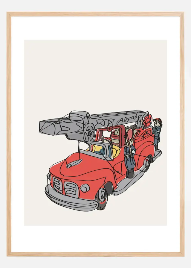 Bildverkstad Fire Truck Poster