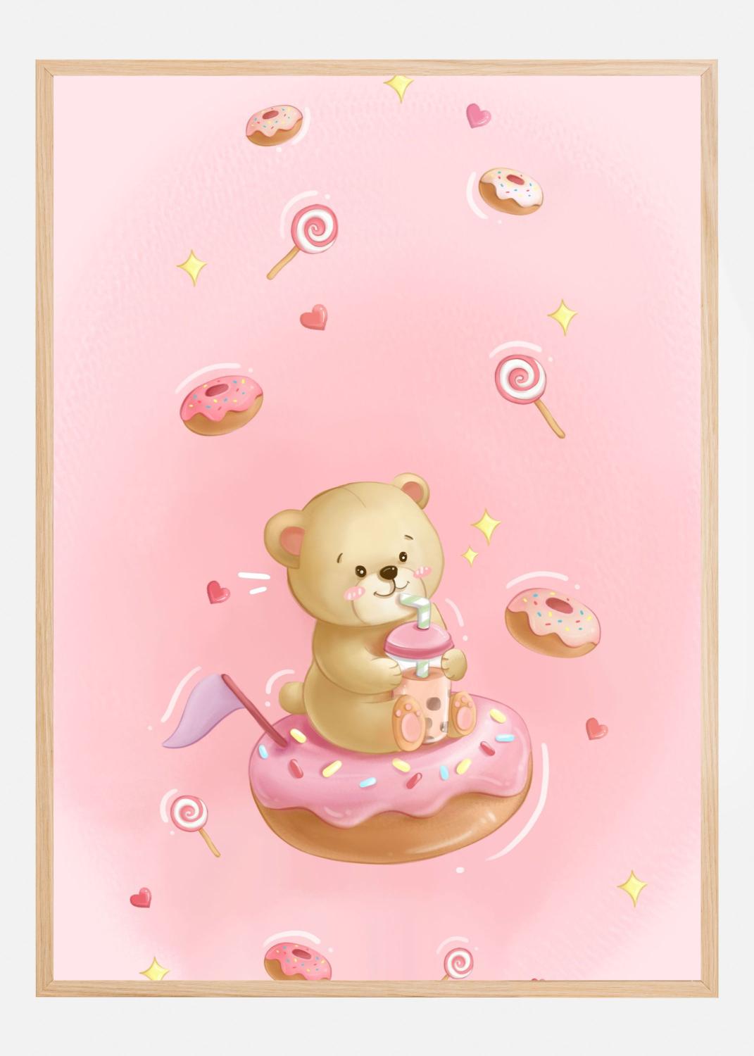 Product Image for Teddy Bear and Donut cake Poster (40x60 cm)