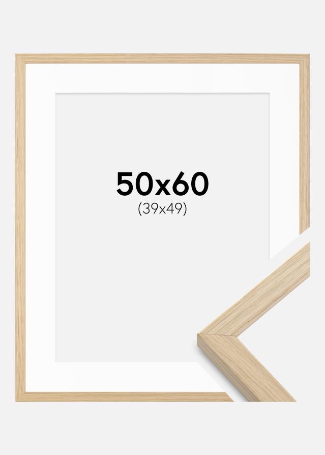 Ram med passepartou Kader Grimsåker Eiken 50x60 cm - Passe-partout Wit 40x50 cm