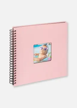 Walther Fun Babyalbum Roze - 30x30 cm (50 Zwarte zijden/25 bladen)