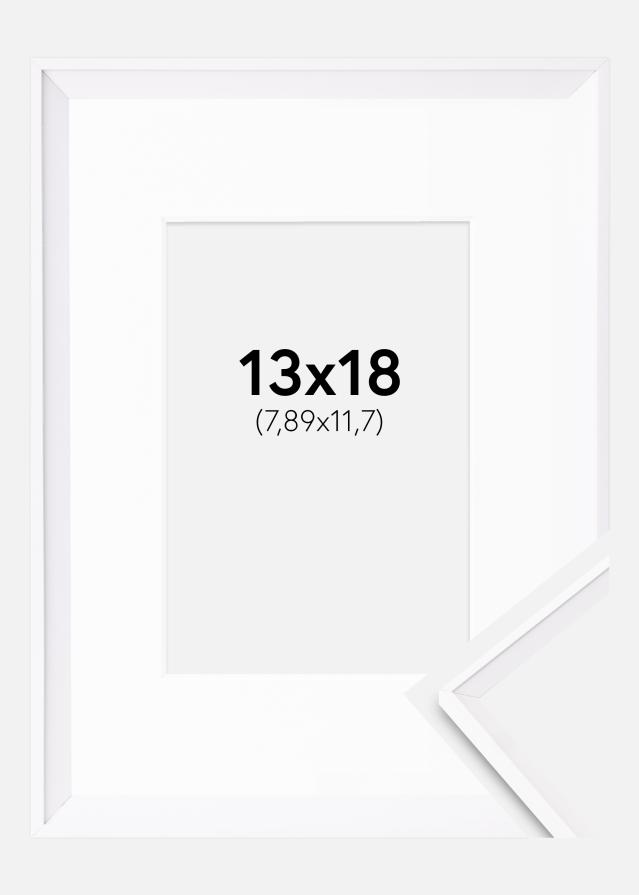 Ram med passepartou Kader Desire Wit 13x18 cm - Passe-partout Wit 3,5x5 inches