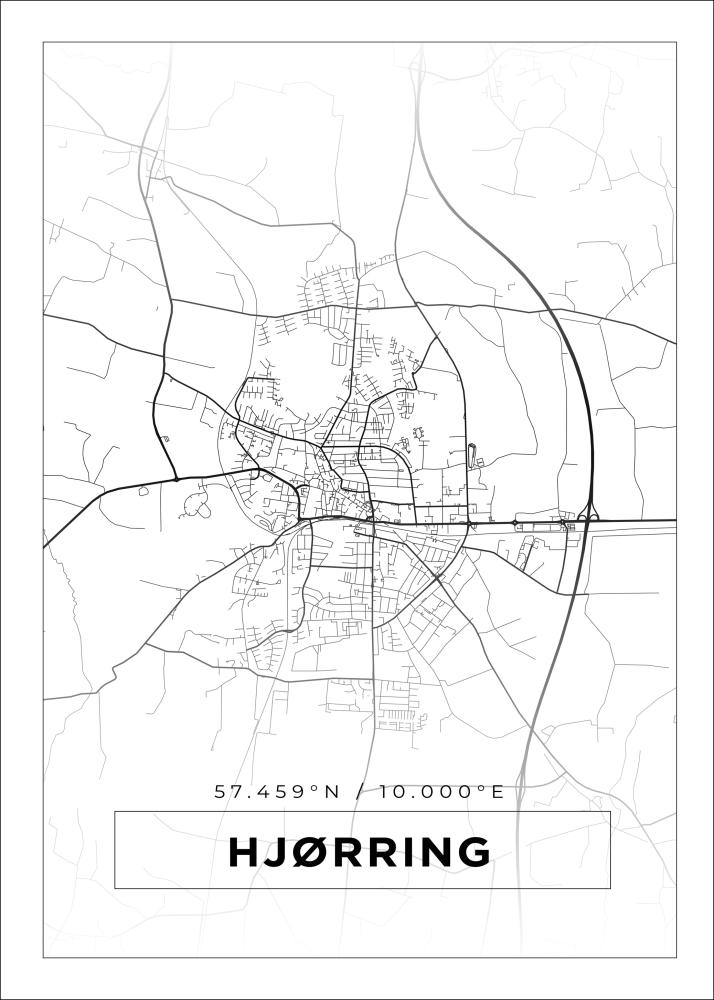 Bildverkstad Map - Hjørring - White Poster