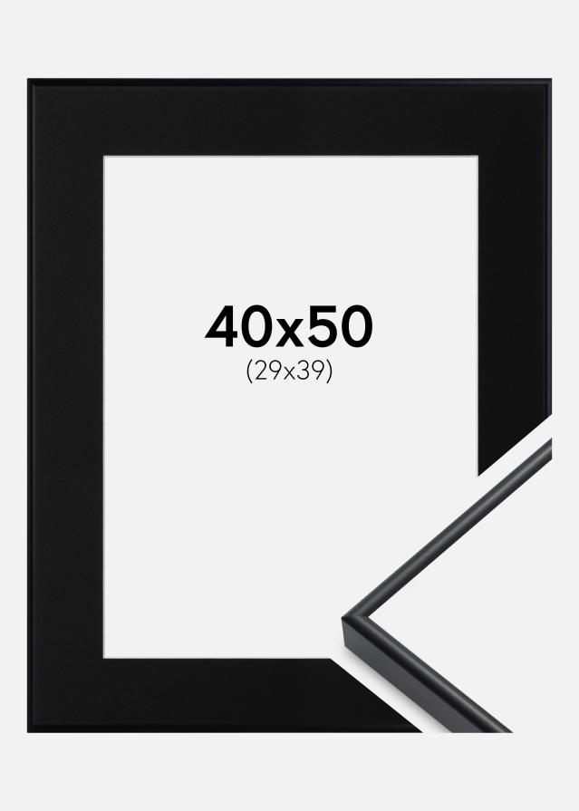 Ram med passepartou Kader Visby Wit 40x50 cm - Passe-partout Zwart 30x40 cm