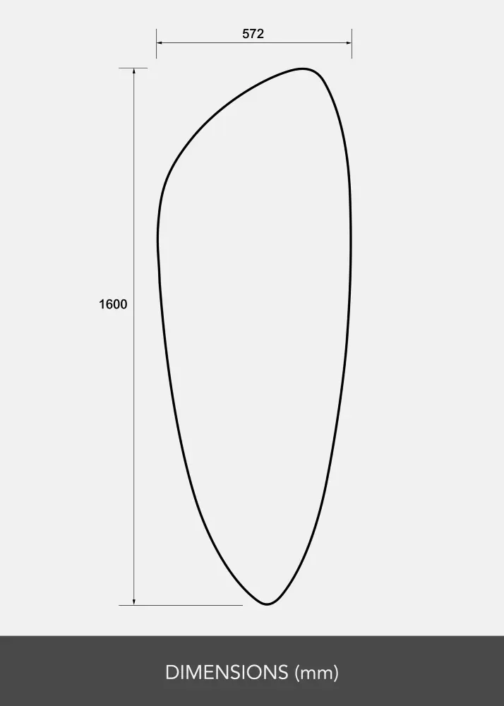 BGA Spiegel Obelisk 160x57 cm