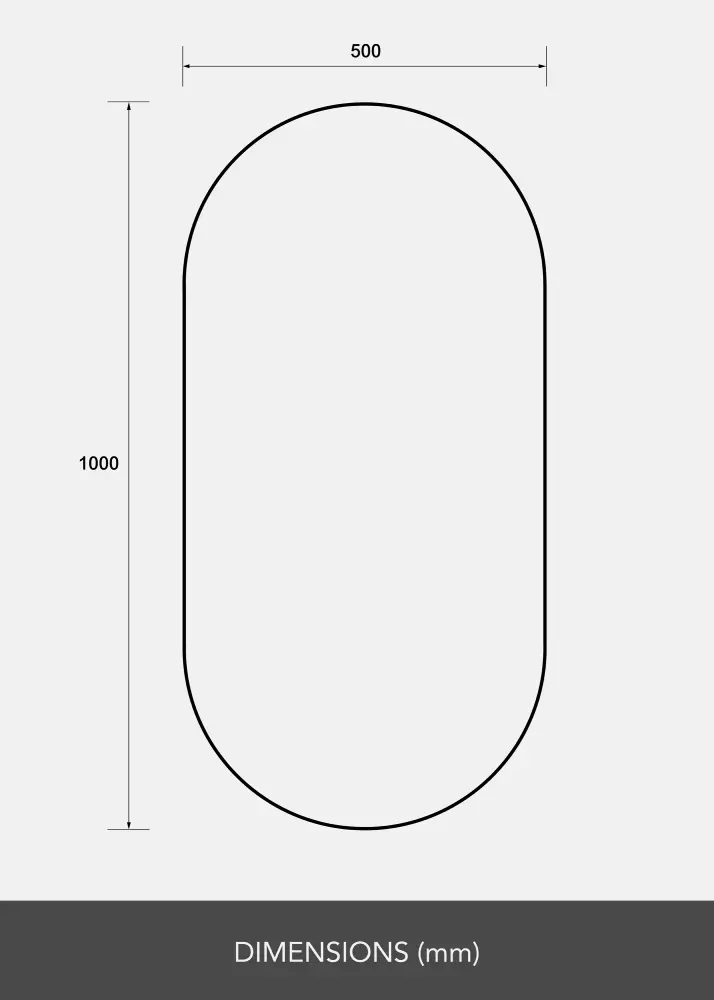 BGA Spiegel Lozenge 50x100 cm