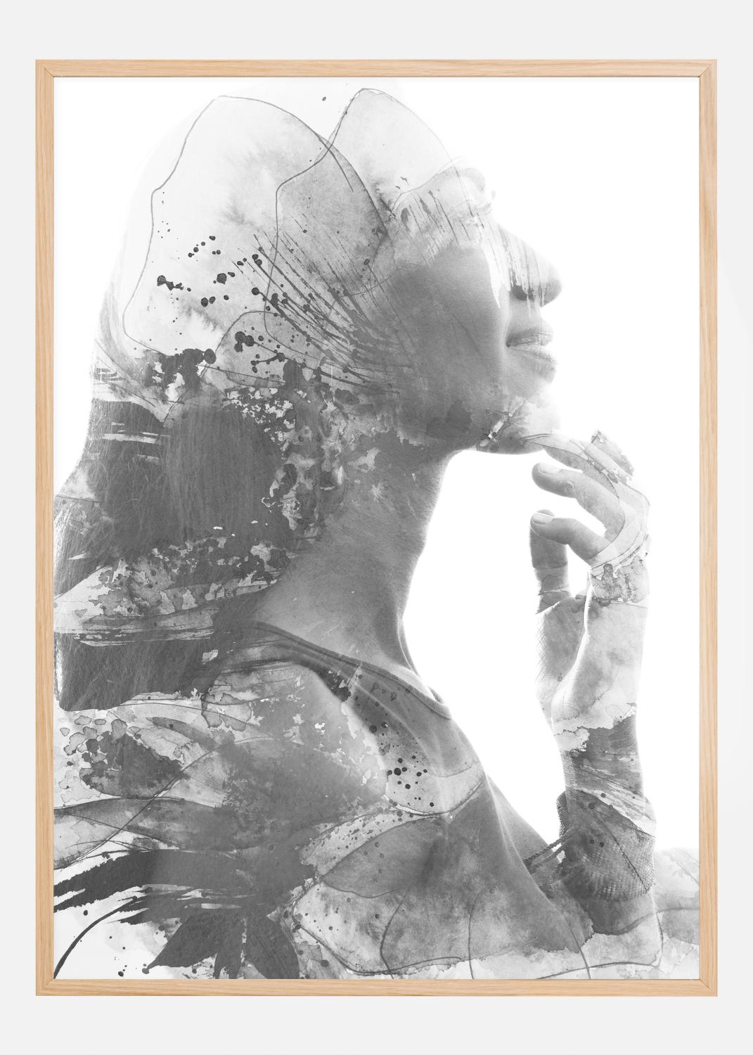 Product Image for Black and white lady Poster (30x40 cm)