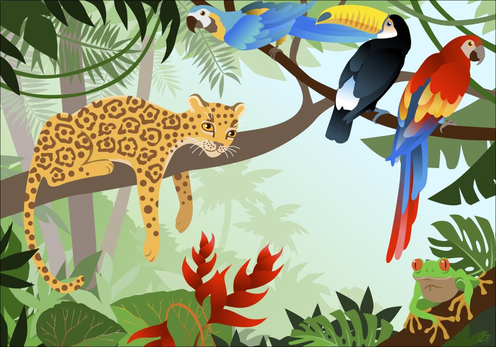 Bildverkstad Jungle Animals Poster