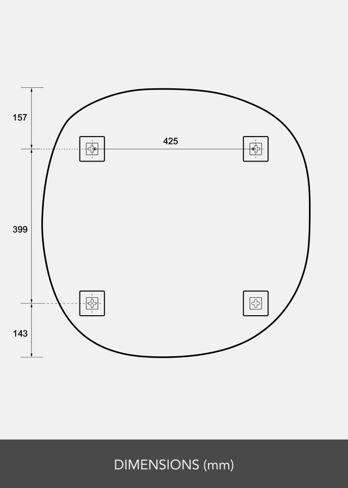 BGA Spiegel Roundy I 70x70 cm