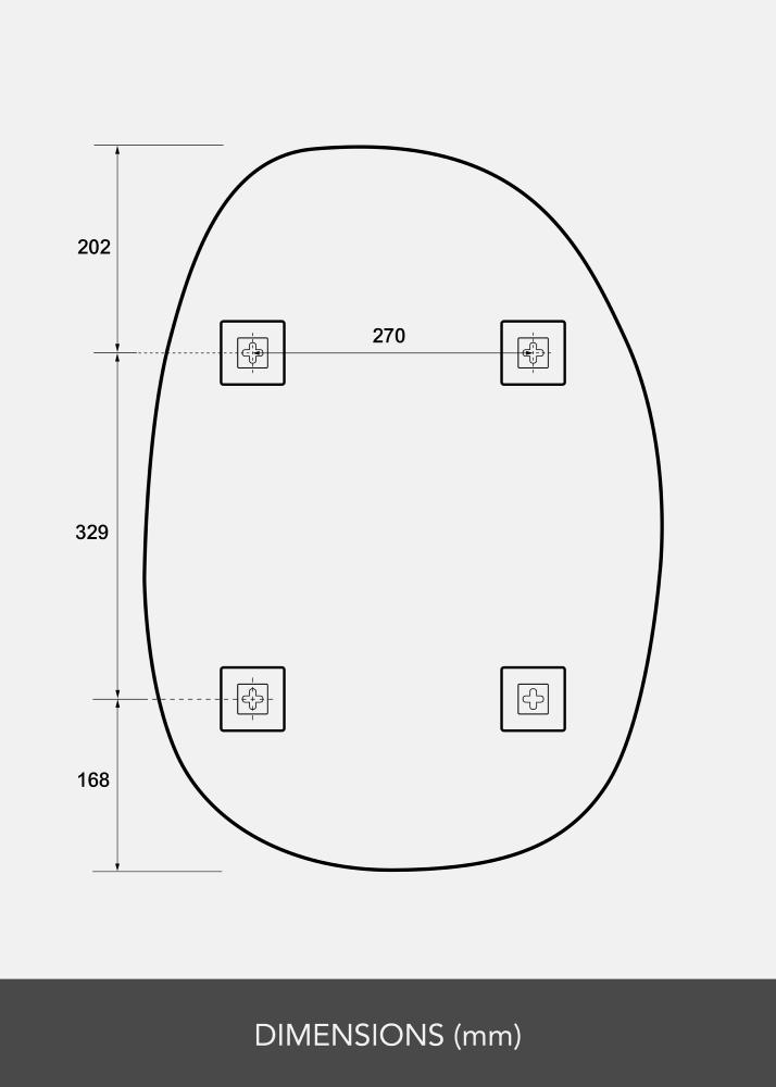 BGA Spiegel Oblong II 50x70 cm