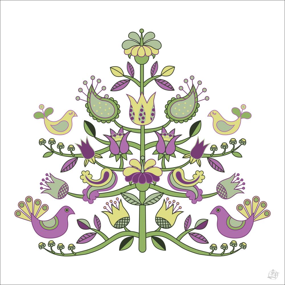 Bildverkstad Kurbits tree green Poster