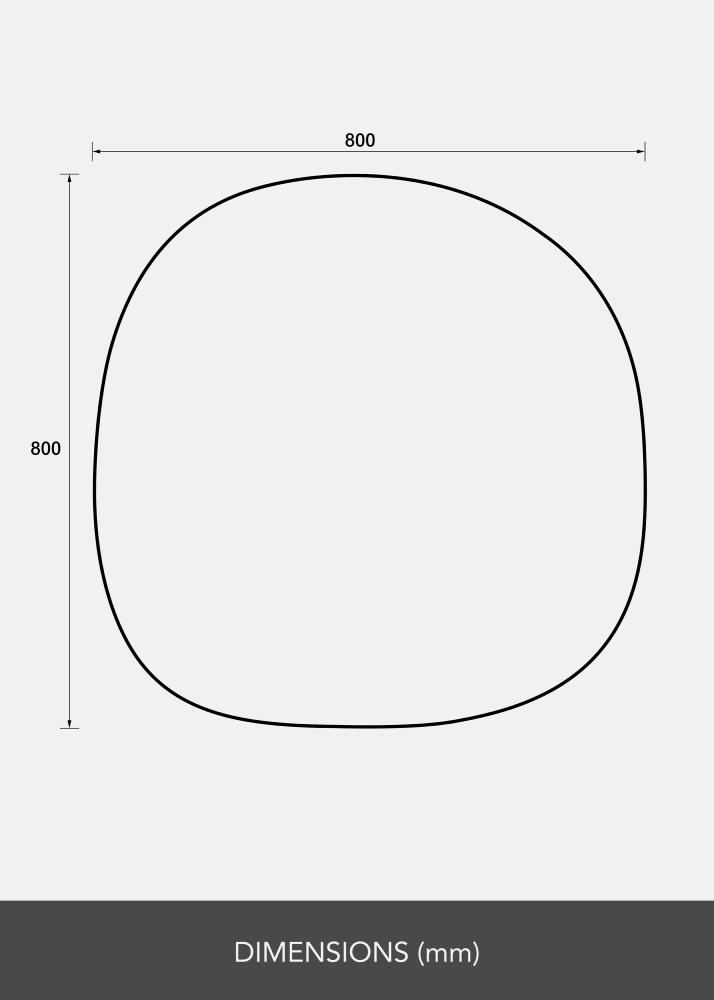 BGA Spiegel Roundy 80x80 cm