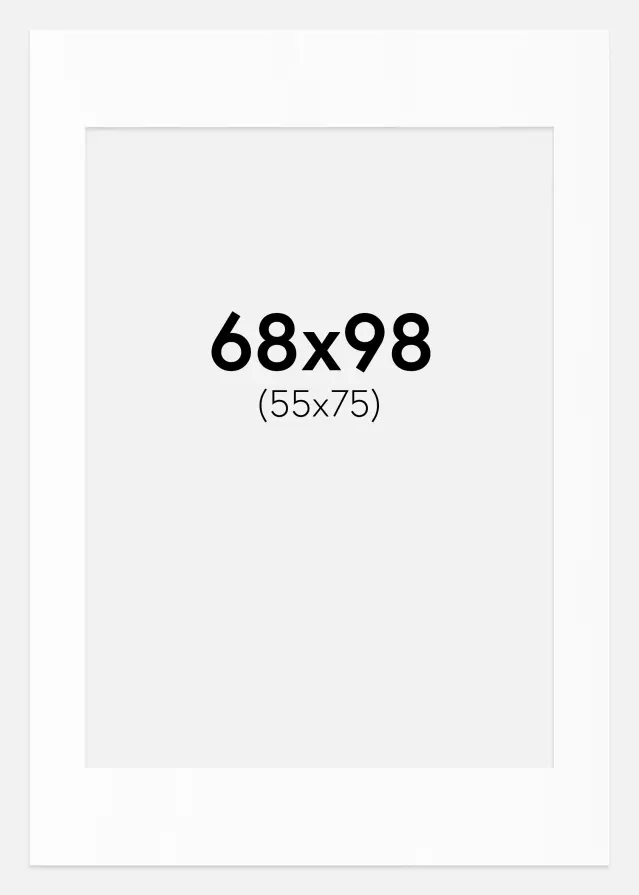 Artlink Passe-partout Wit Standaard (Witte kern) 68x98 cm (55x75)