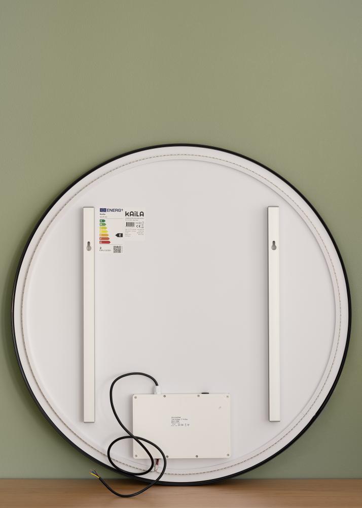 KAILA KAILA Spiegel Circle LED Zwart 80 cm Ø