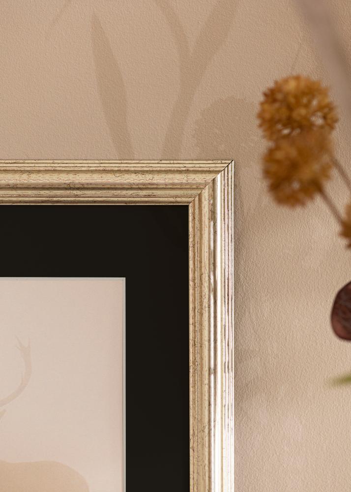 Ram med passepartou Kader Västkusten Zilver 70x100 cm - Passe-partout Zwart 62x93 cm