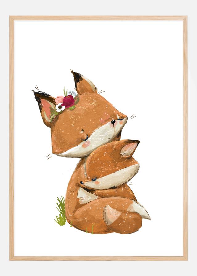 Bildverkstad Fox Hugging Poster