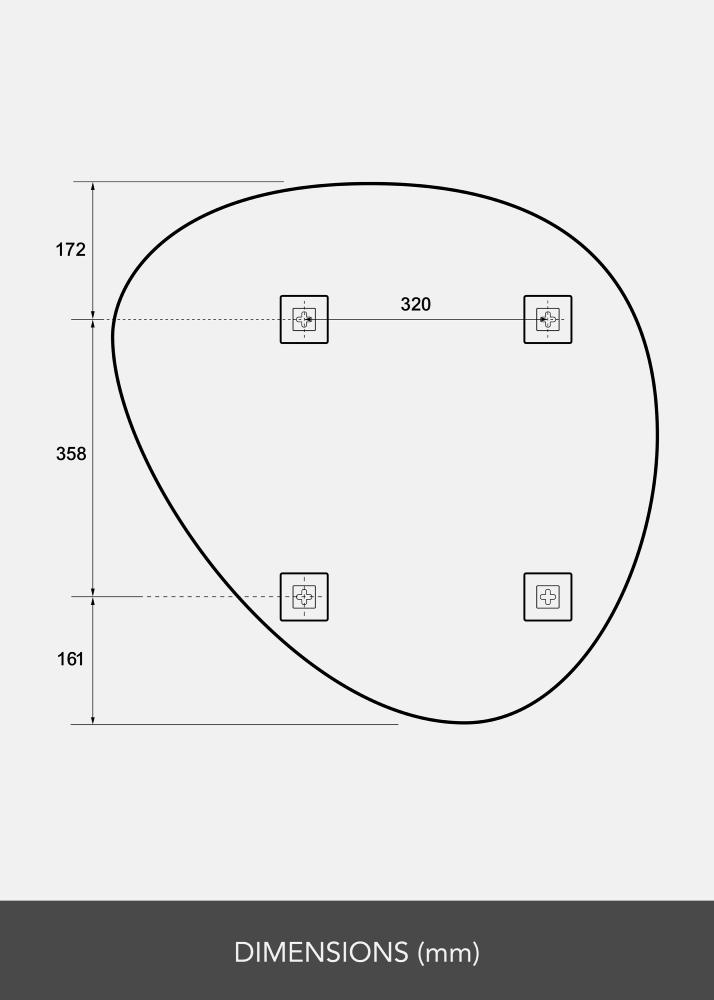 BGA Spiegel Soft Triangle 70x70 cm