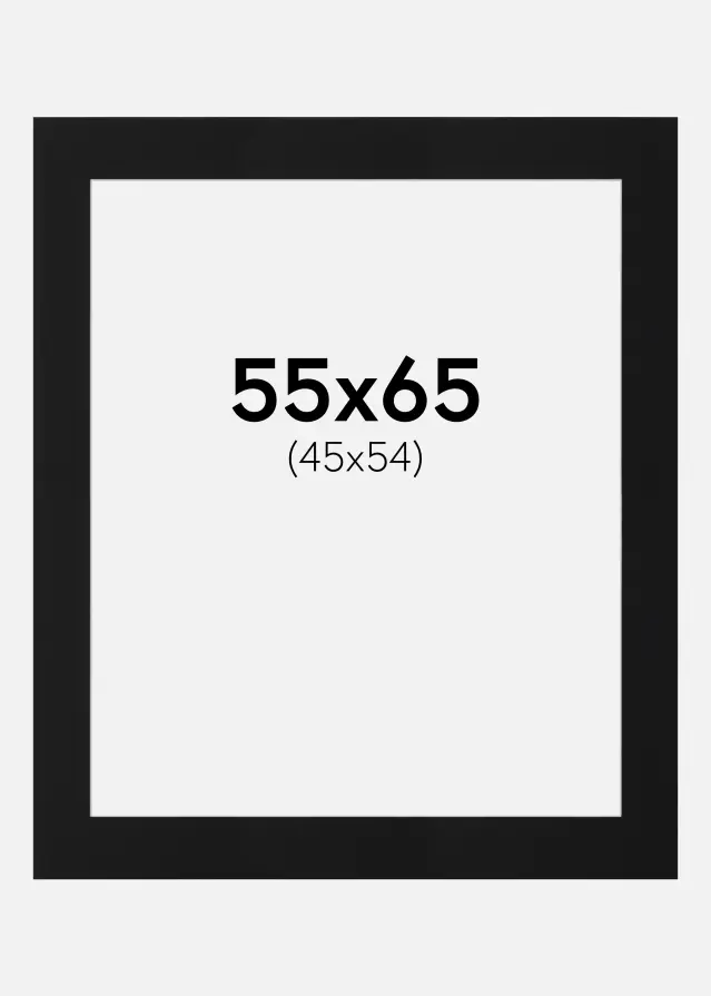 Artlink Passe-partout Zwart Standaard (Witte kern) 55x65 cm (45x54)