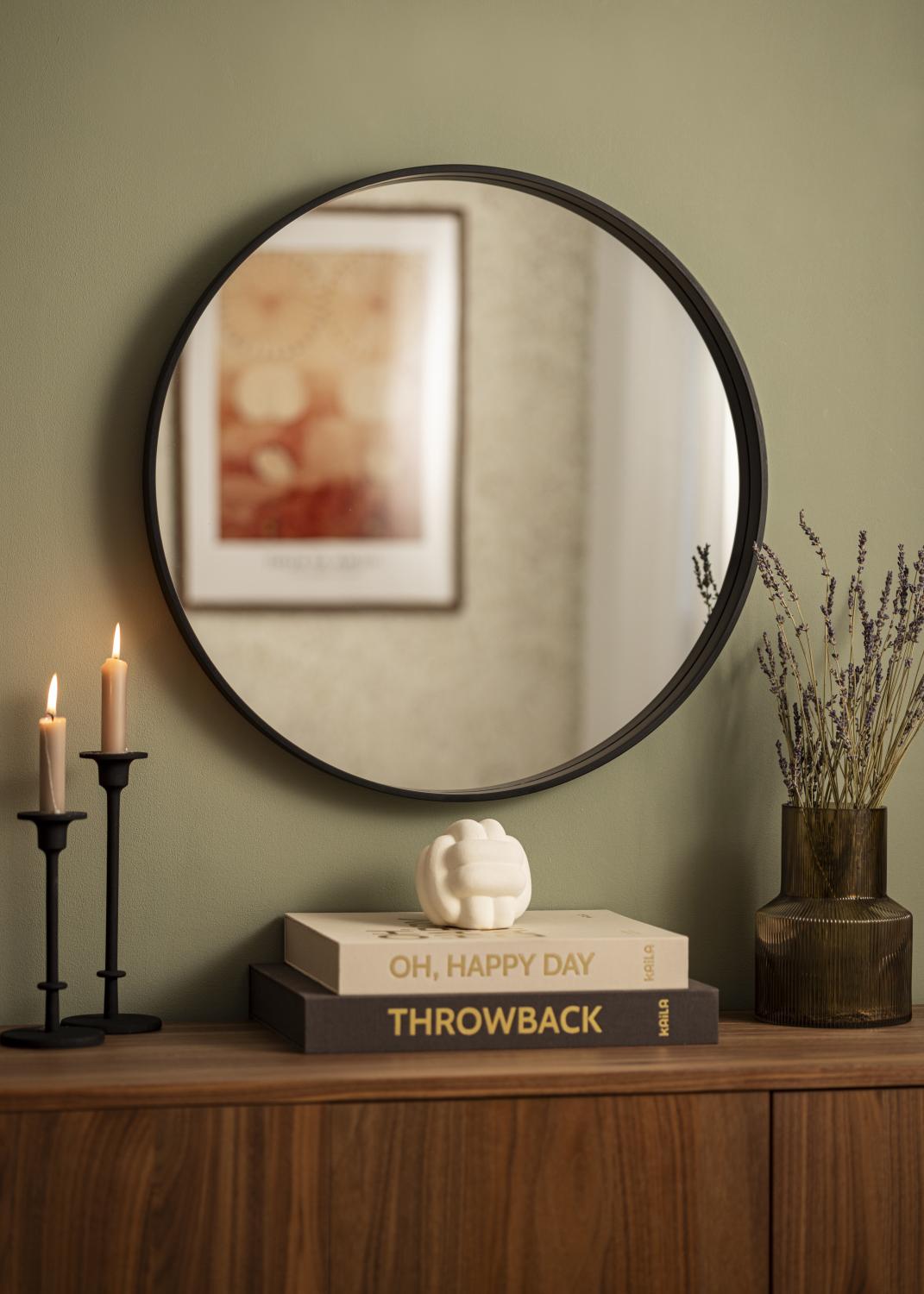 Product Image for Spiegel Reflection Zwart 60 cm Ø