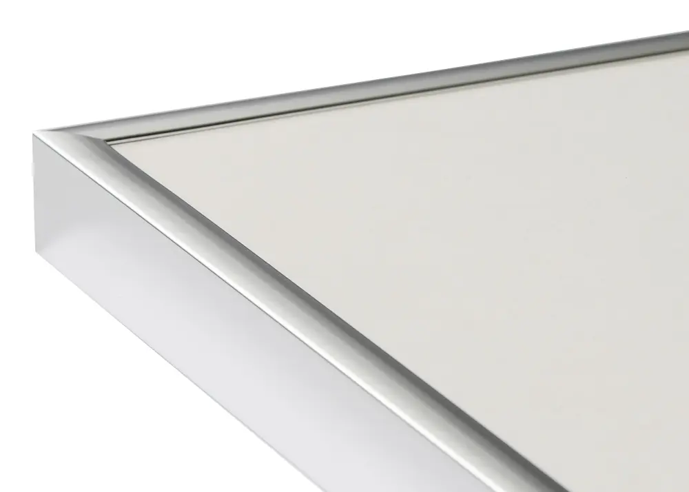 Ram med passepartou Kader Poster Frame Aluminium Zilver 70x100 cm - Passe-partout Zwart 24x36 inches