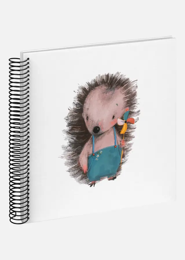 Walther Baby Hedgehog Calisto Spiraalalbum Wit - 24x24 cm (40 Witte zijden / 20 bladen)