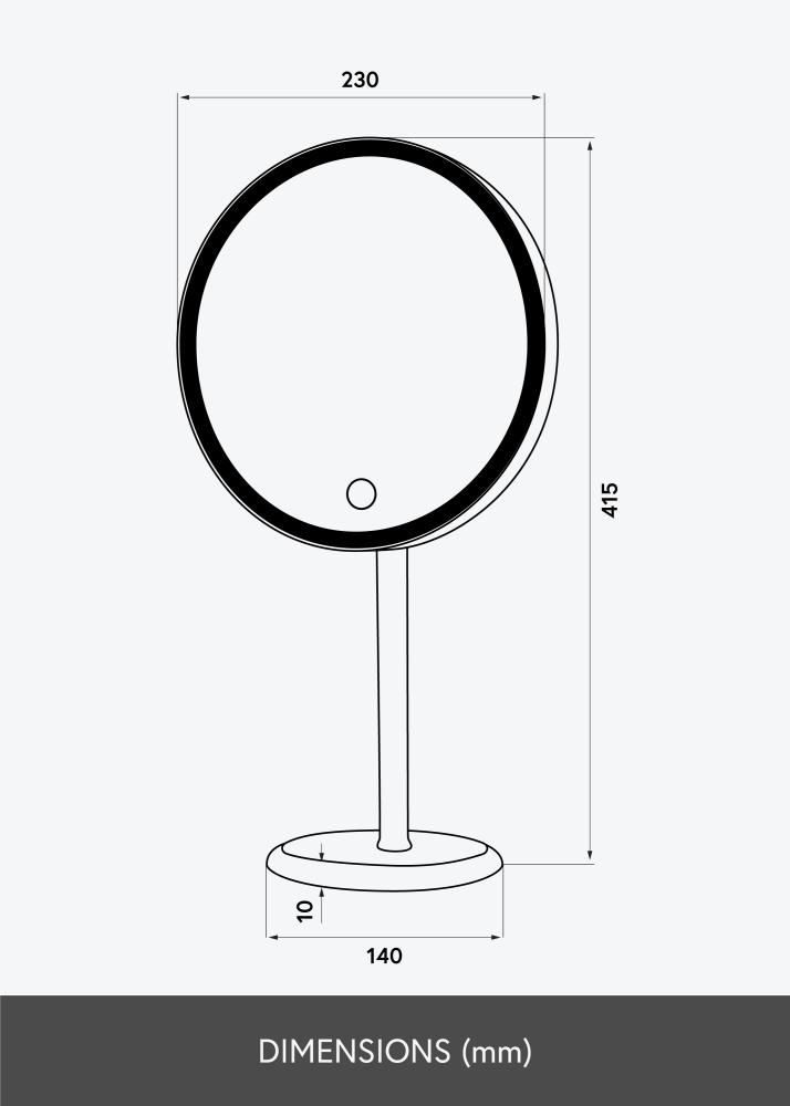 KAILA KAILA Make-up spiegel Pillar LED Magnifying 20 cm Ø