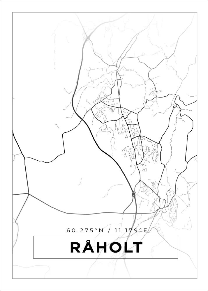 Bildverkstad Map - Råholt - White Poster