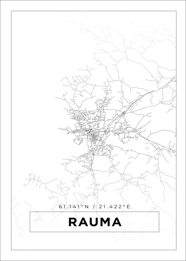 Bildverkstad Map - Rauma - White Poster