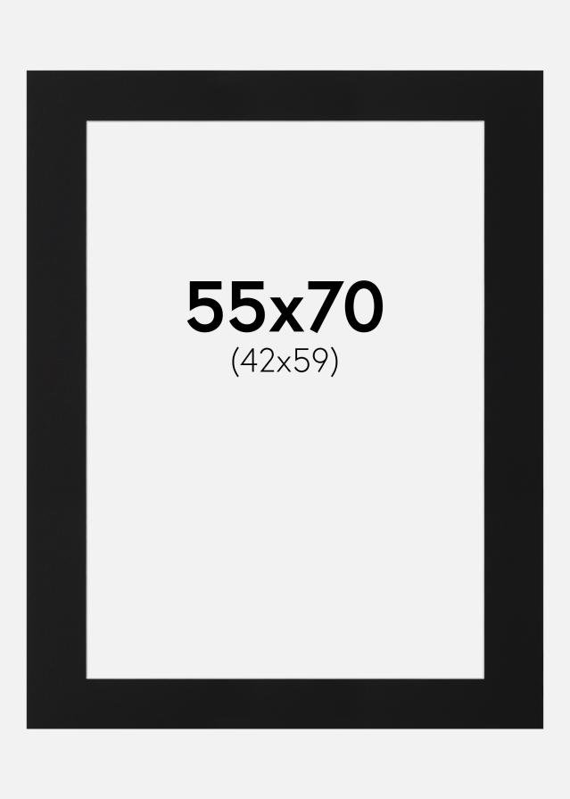 Artlink Passe-partout Zwart Standaard (Witte kern) 55x70 cm (42x59)