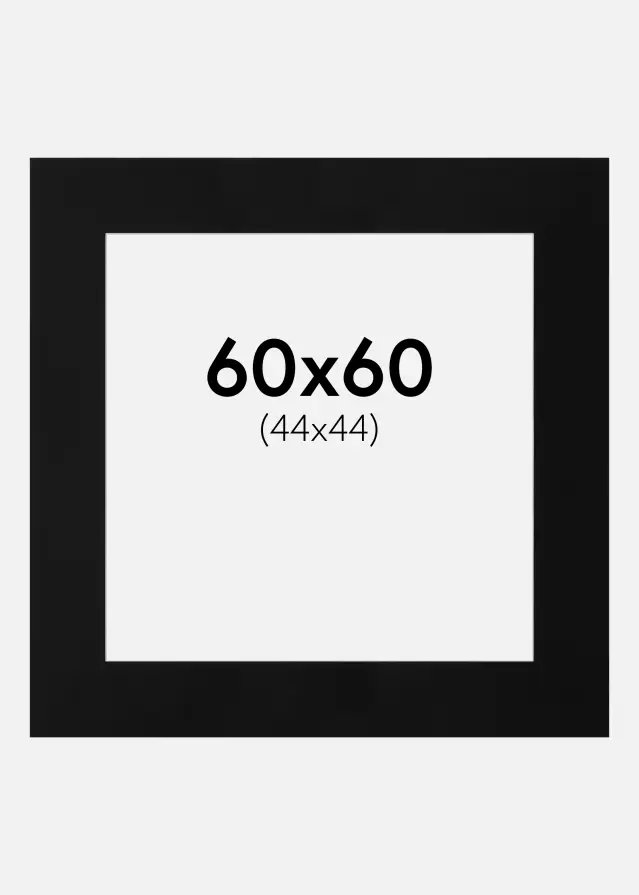 Artlink Passe-partout Zwart Standaard (Witte Kern) 60x60 cm (44x44)