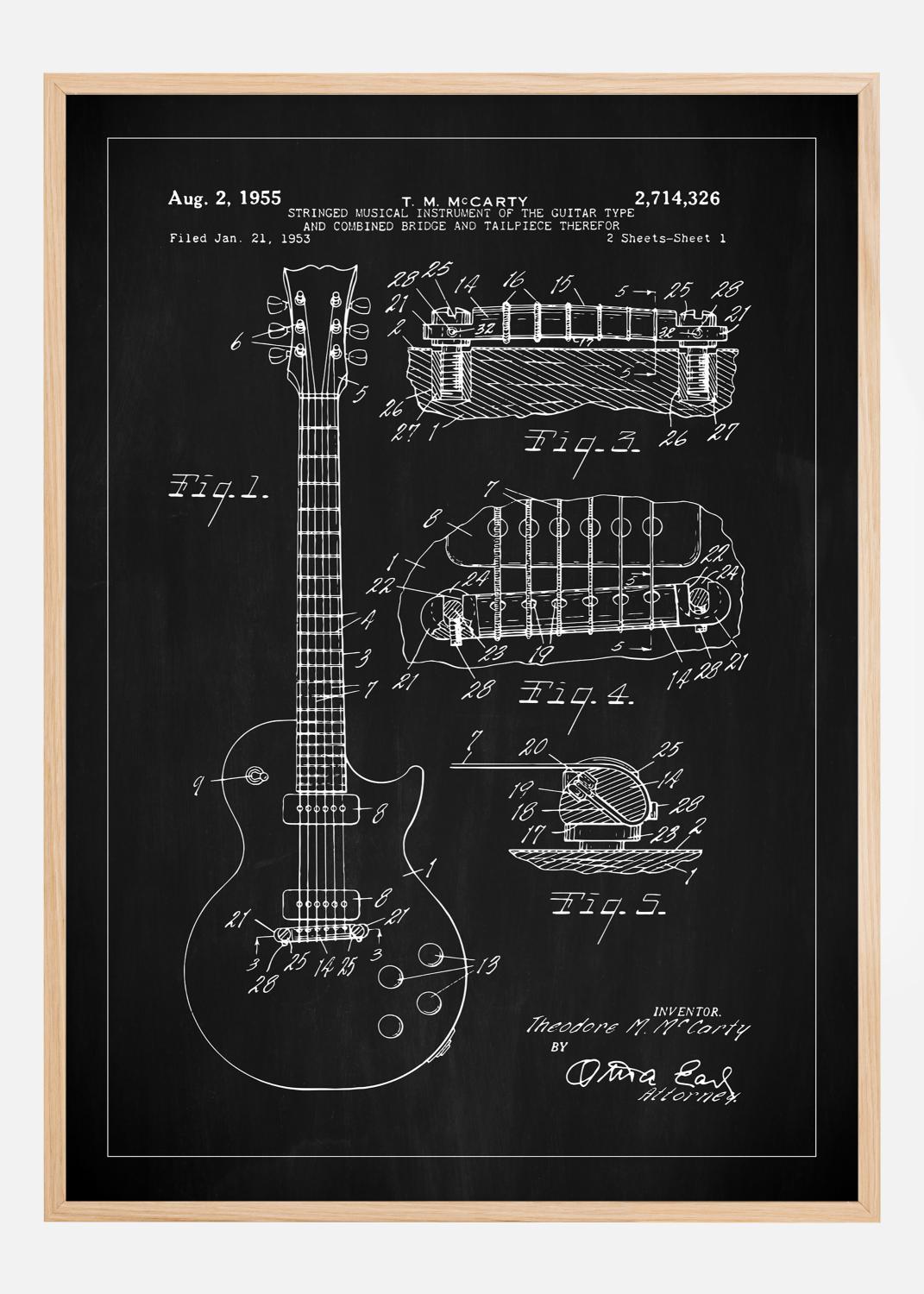 Product Image for Patenttekening - Elektrische gitaar I - Zwart Poster (50x70 cm)