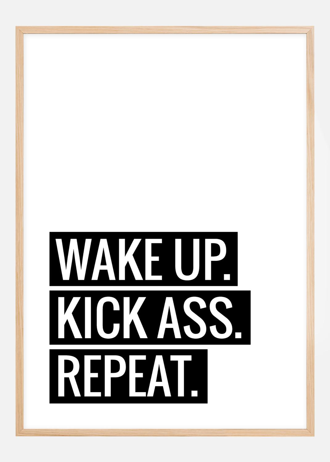 Product Image for Wake Up Kick Ass Repeat II - Poster (50x70 cm)
