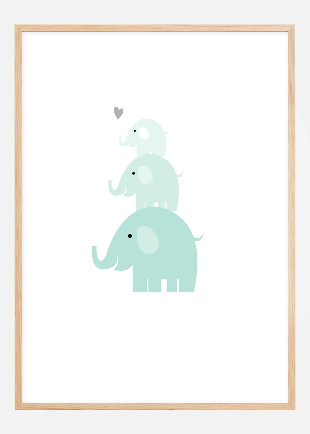 Product Image for Olifant Triss - IJsblauw Poster (30x40 cm)