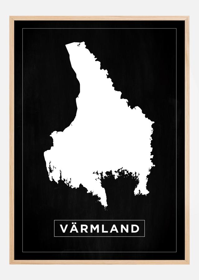 Bildverkstad Map - Värmland - Black Poster