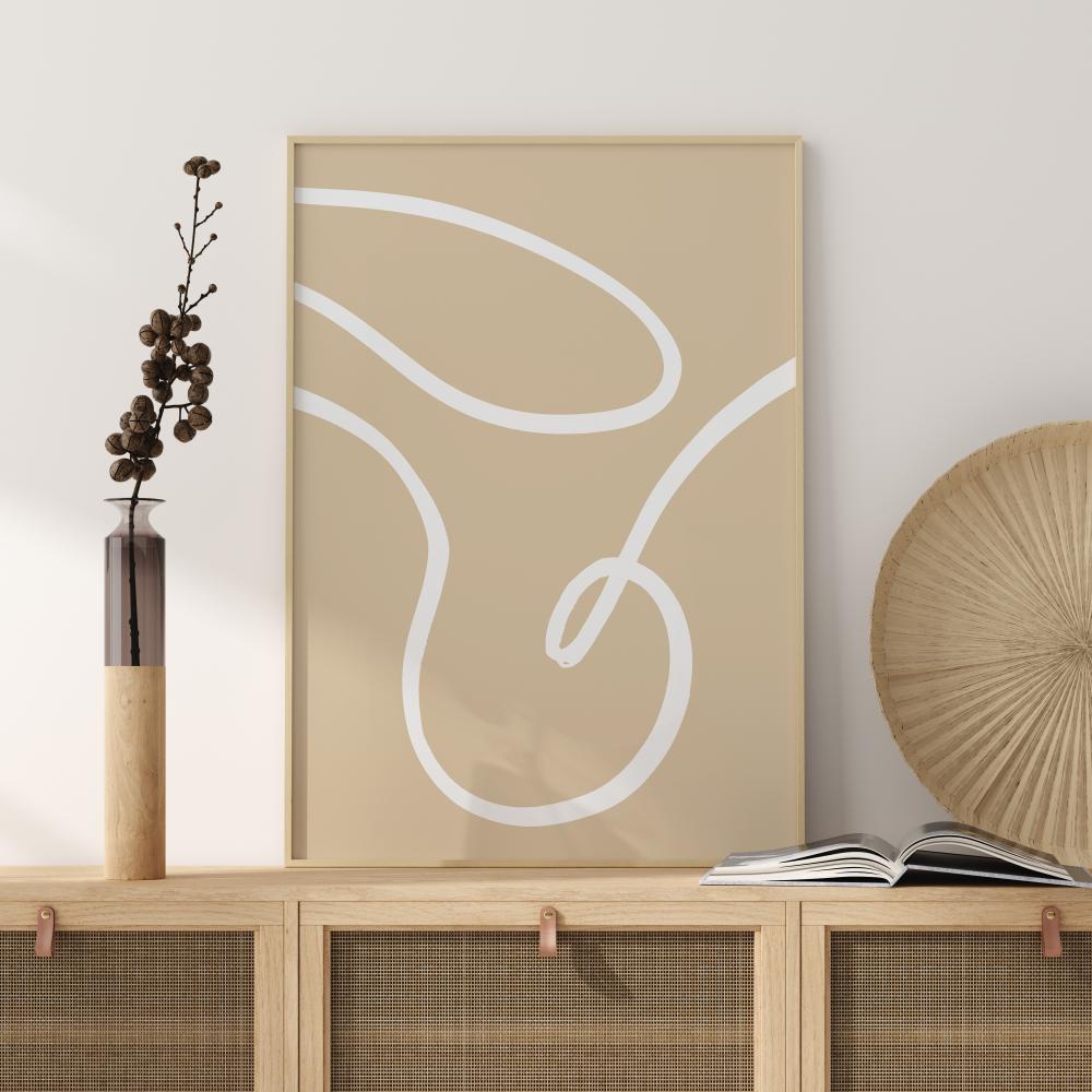 Bildverkstad Beige Lines II Poster