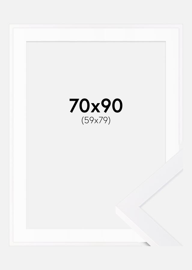 Ram med passepartou Kader Selection Wit 70x90 cm - Passe-partout Wit 60x80 cm