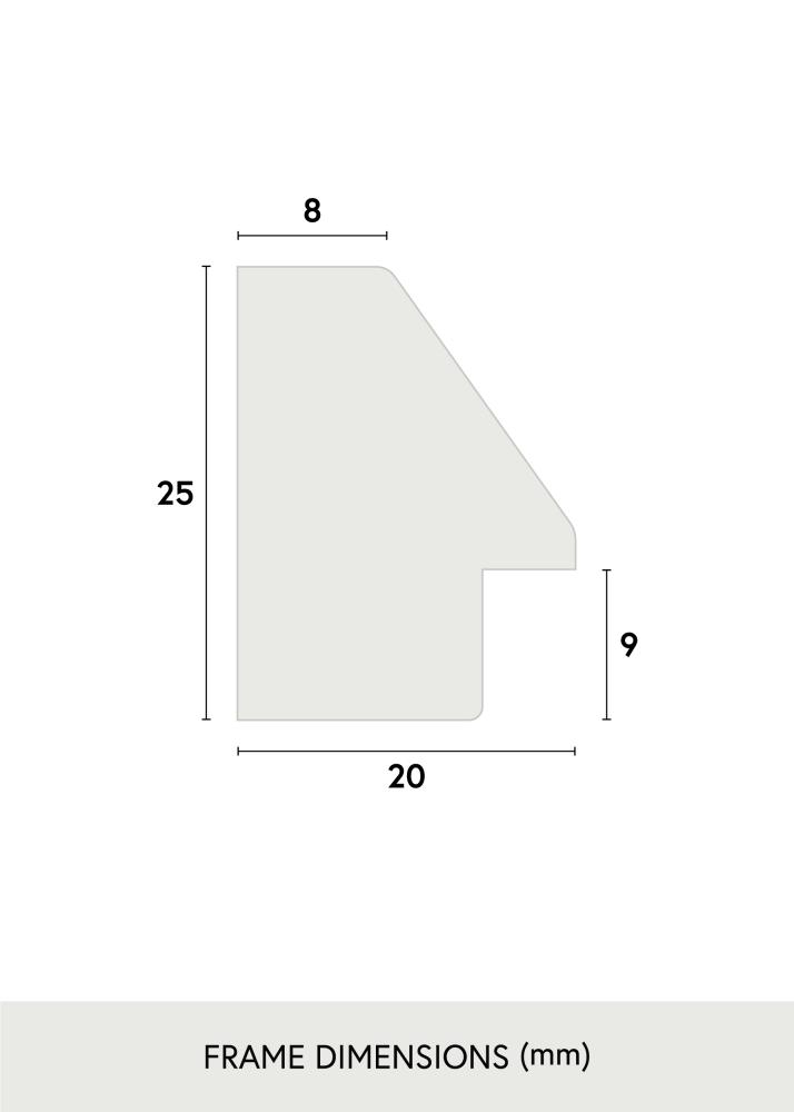 Ram med passepartou Kader Globe Wit 35x50 cm - Passe-partout Wit 24x30 cm