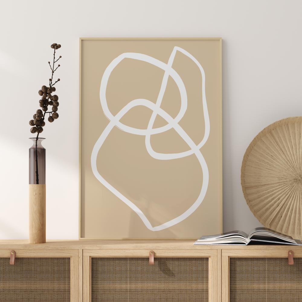 Bildverkstad Beige Lines III Poster